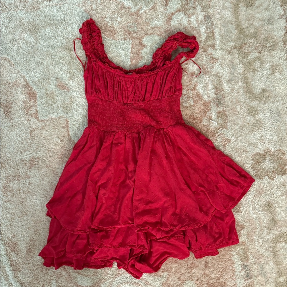 Urban outfitters red romper